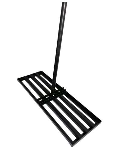 Tuchmet niwelator terenu metalowy masywny 80x30 trzonek metalowy składany